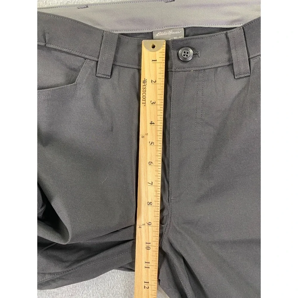 Eddie Bauer Convertible Tech Pant Mens 36x30 Black Hiking Outdoor Stretch Nylon